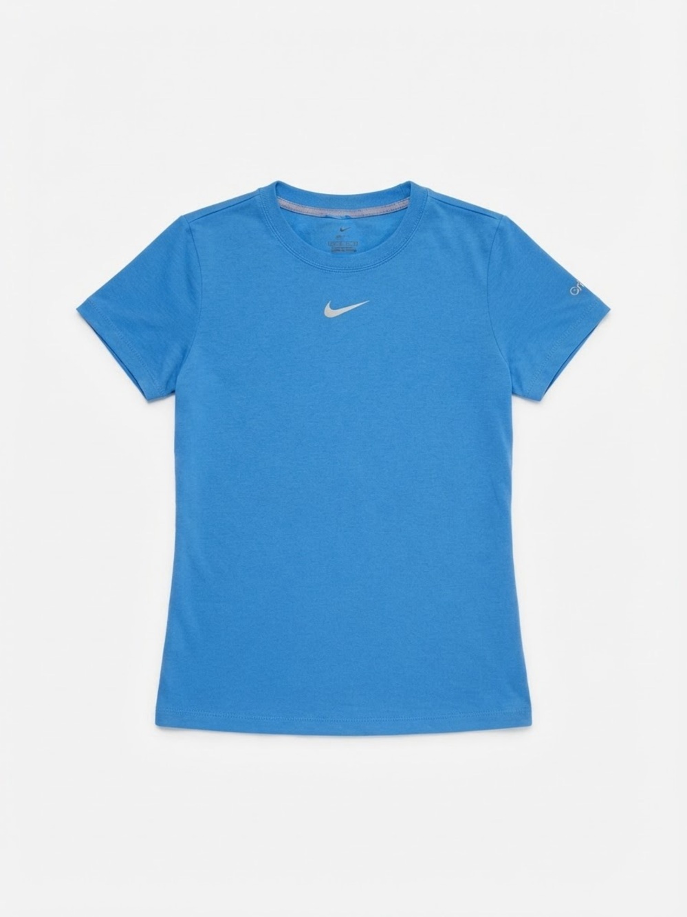 Nike Women's Blue Dri-FIT Athletic Short Sleeve Workout T-Shirt